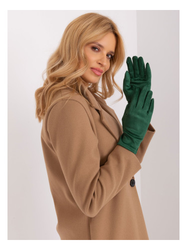Dark Green Touch Winter Gloves
