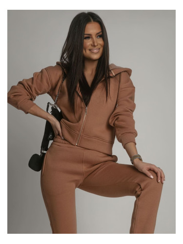 Women's beige insulated tracksuit