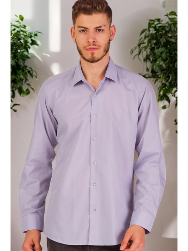 G726 DEWBERRY MEN'S SHIRT-PLAIN LILAC