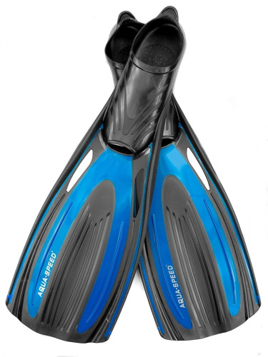 AQUA SPEED Unisex's Snorkel Flippers Hydro Navy Blue Pattern 11