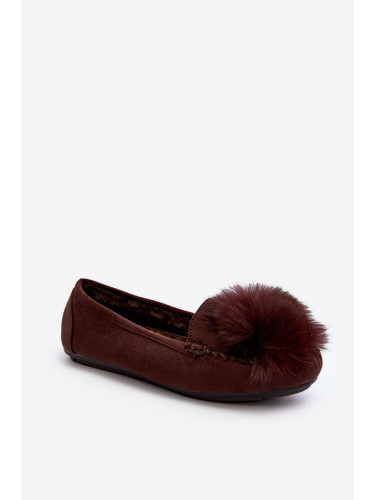 Women's loafers with brown Novas fur