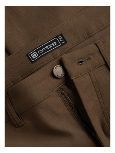 Ombre Men's REGULAR fabric pants with cargo pockets - olive