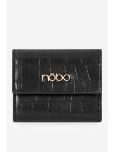 Nobo Women's Small Natural Leather Wallet Black