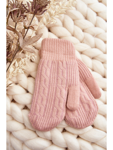 Aura.via Топли дамски розови ръкавици с един пръст