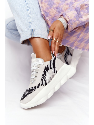 Boto Дамски спортни обувки на платформа Lu Boo Сиви