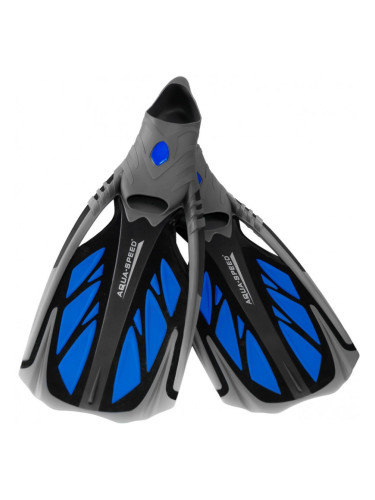 AQUA SPEED Unisex's Snorkel Flippers Inox Navy Blue Pattern 11