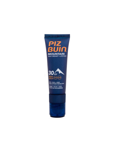 PIZ BUIN Mountain Sun Cream + Lipstick SPF30 Слънцезащитен продукт за лице 20 ml