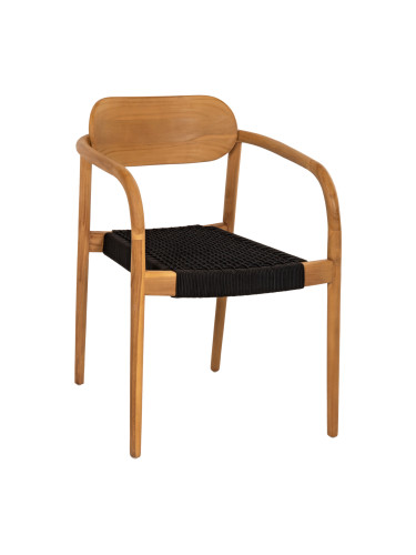 Кресло цвят натурал-черен