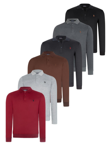 SET OF SIX V4007 DEWBERRY MEN'S SWEATSHIRT-BLACK-NAVY-ANTHRACITE-GREY-BURGUNDY-BROWN