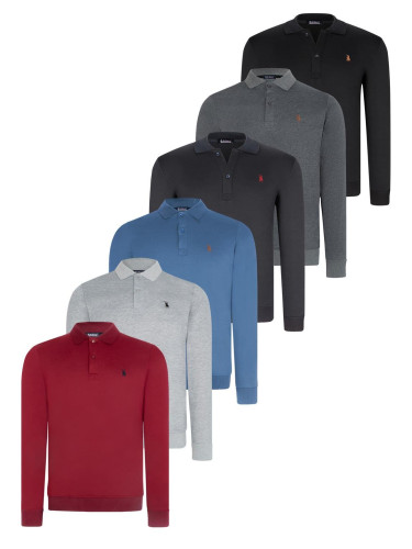SET OF SIX V4007 DEWBERRY MEN'S SWEATSHIRT-BLACK-NAVY-ANTHRACITE-GRAY-BURGUNDY-INDIGO