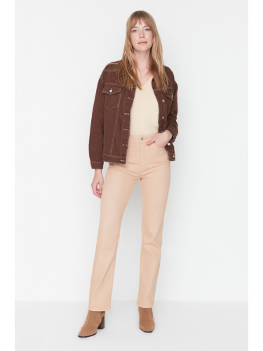Trendyol Camel High Waist Bootcut Jeans