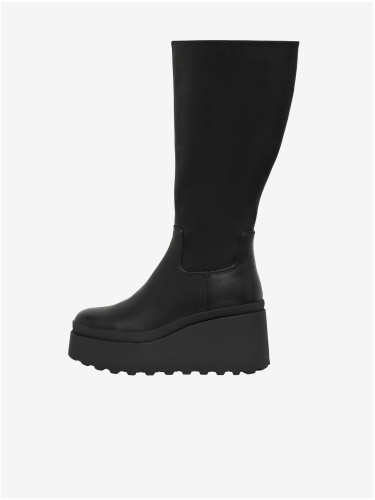 Black women's wedge boots ONLY Olivia - Women