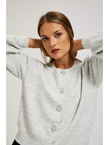 Marisse Cardigan With Decorative Buttons