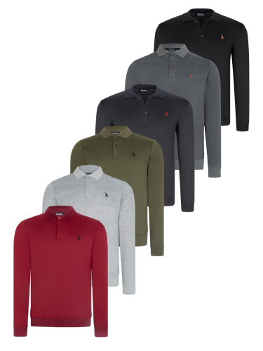SET OF SIX V4007 DEWBERRY MEN'S SWEATSHIRT-BLACK-NAVY-ANTHRACITE-GREY-BURGUNDY-KHAKI