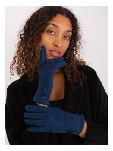 Dark blue insulated women's gloves