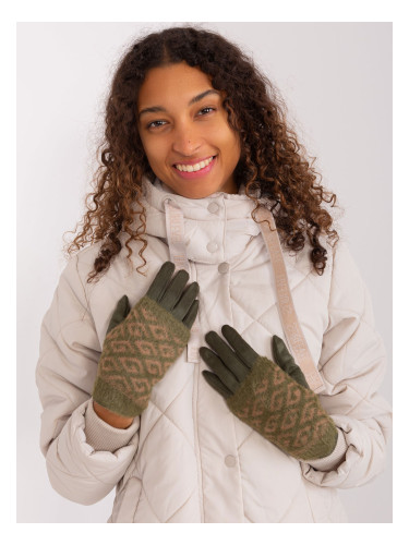 Khaki Winter Smartphone Gloves