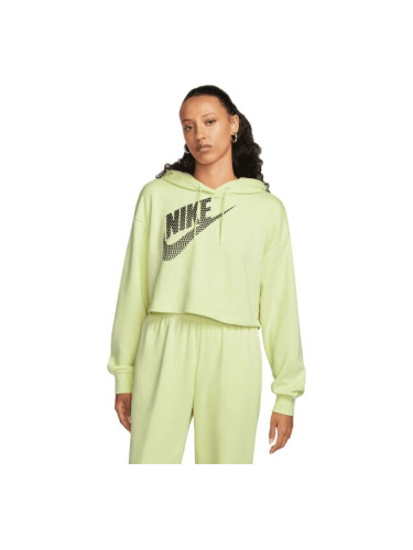 Nike NSW FLC PO HOODIE CROP DNC Дамски суитшърт, светло-зелено, размер