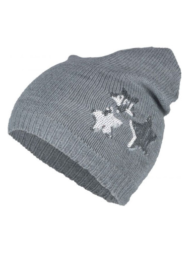 Lewro DORINKA Детска плетена шапка, сиво, размер