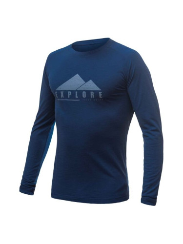 Sensor MERINO AIR PT Мъжка тениска, синьо, размер