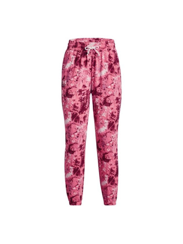 Under Armour RIVAL TERRY PRINT JOGGER Дамско спортно долнище, розово, размер