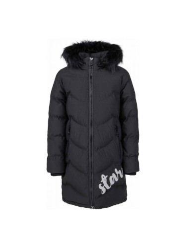 Lewro STAR Зимно дълго яке за момичета, черно, размер