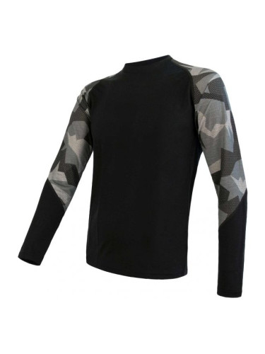 Sensor MERINO IMPRESS Мъжка функционална блуза, черно, размер XXL