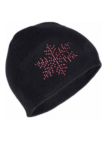 Lewro LISANE Плетена шапка за момичета, черно, размер