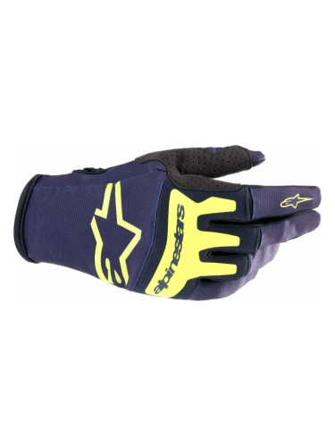 Alpinestars Techstar Gloves Night Navy/Yellow Fluorescent 2XL Ръкавици