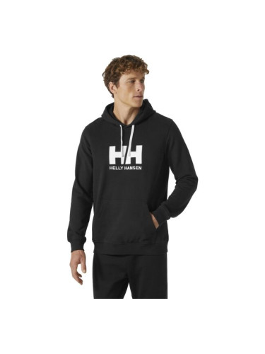 Helly Hansen LOGO Мъжки суитшърт с качулка, черно, размер