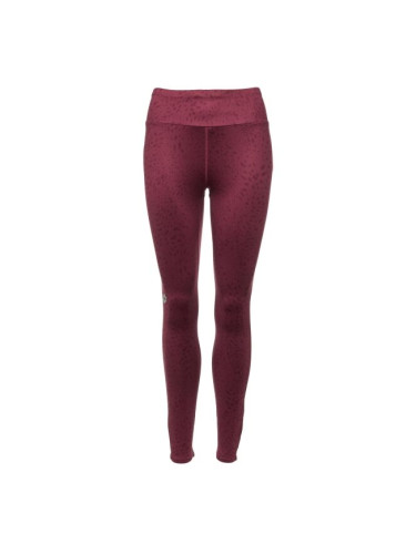 Lotto WORKOUT LEGGING W PRT 2 Дамски клин за фитнес, винен, размер