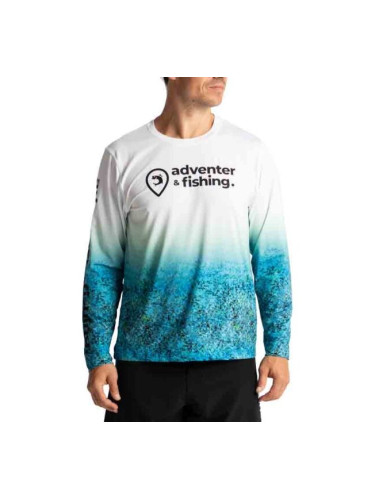 ADVENTER & FISHING UV T-SHIRT BLUEFIN TREVALLY Мъжка функционална UV тениска, светлосиньо, размер