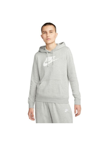 Nike WMNS CLUB FLC GX STD PO HDY Дамски суитшърт, сиво, размер