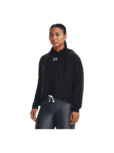 Under Armour UA RIVAL TERRY OVERSIZED HD Дамски суитшърт, черно, размер