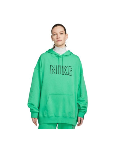 Nike NSW FT OS FLC PO HOODIE SW Дамски суитшърт, зелено, размер