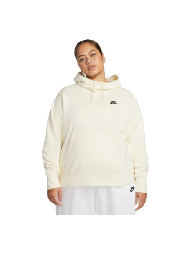 Nike NSW CLUB FLC FNL HOODIE PLUS Дамски суитшърт, жълто, размер