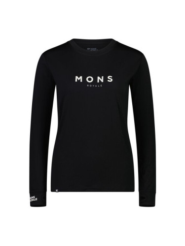 MONS ROYALE YOTEI CLASSIC Дамска тениска от мерино, черно, размер