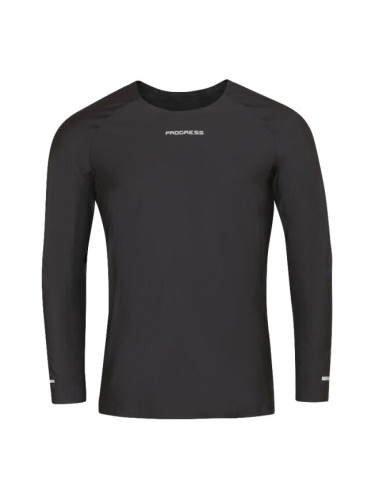 PROGRESS SKINNER LS Мъжка функционална тениска, черно, размер