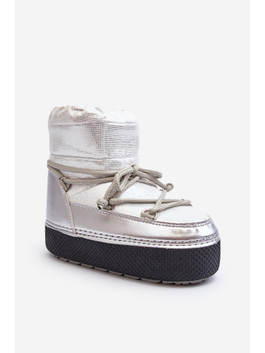 Boto Дамски обувки за сняг със сребърни връзкиsa