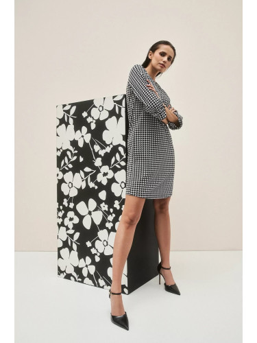 Marisse Black Houndstooth Dress