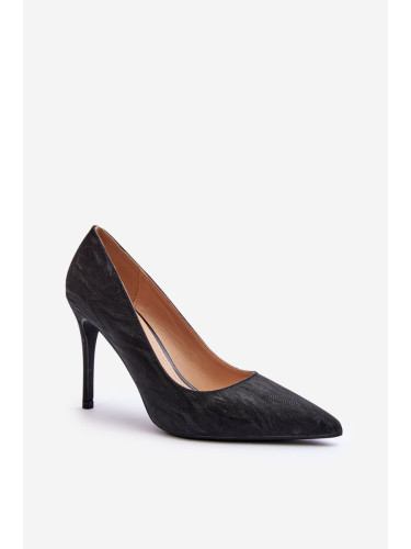 Black Klonisa high heels embellished with glitter