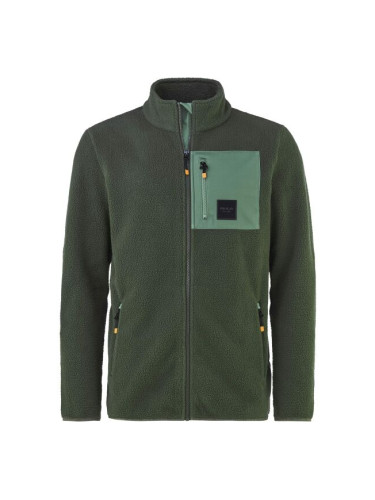 Bula BASECAMP Мъжки флийс суитшърт, тъмнозелено, размер