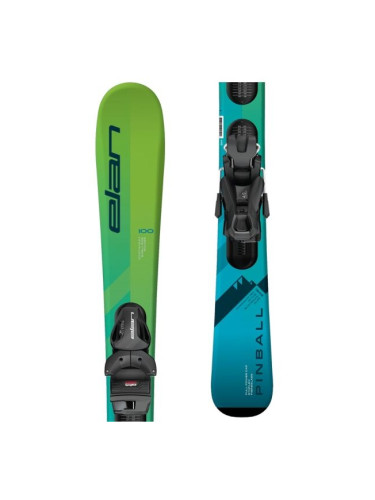 Elan PINBALL TEAM JRS + EL 7.5 GW Младежки ски за ски спускане, зелено, размер