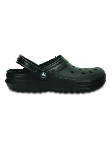 Crocs CLASSIC FUZZ LINED CLOG Дамски чехли, черно, размер 36/37