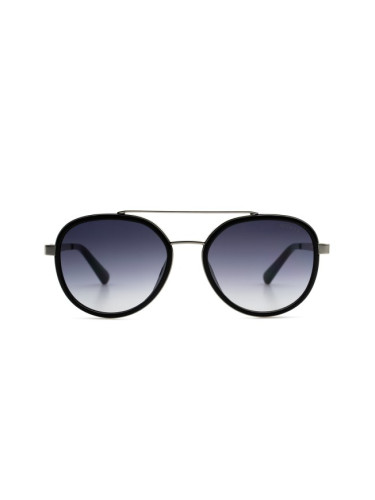 Guess Gu6949 01C 54 - кръгла слънчеви очила, мъжки, черни, огледални