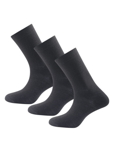 Devold DAILY MERINO MEDIUM SOCK 3PK Детски чорапи, черно, размер