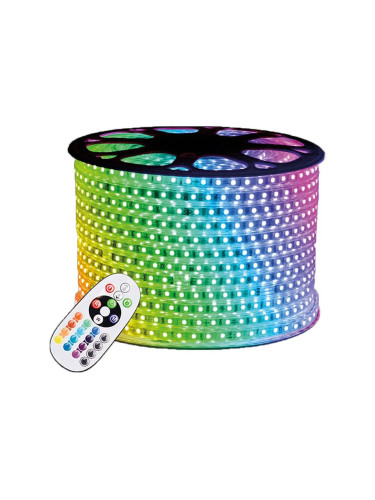 LED лента, 120 диода на метър, 13W/m, 230V, IP54, RGB, BS01-00509