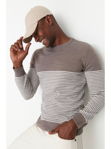 Мъжки пуловер. Trendyol Striped