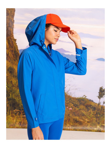 LC Waikiki Women's Outdoor Raincoat with a Printed Long Sleeve with a Hoodie.