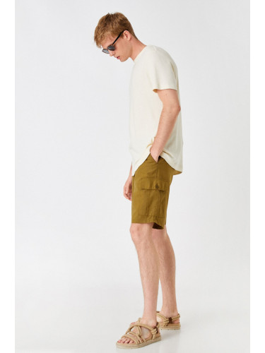 Koton Linen Mix Cargo Chino Shorts