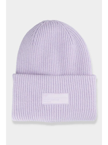 Women's winter hat with logo 4F purple